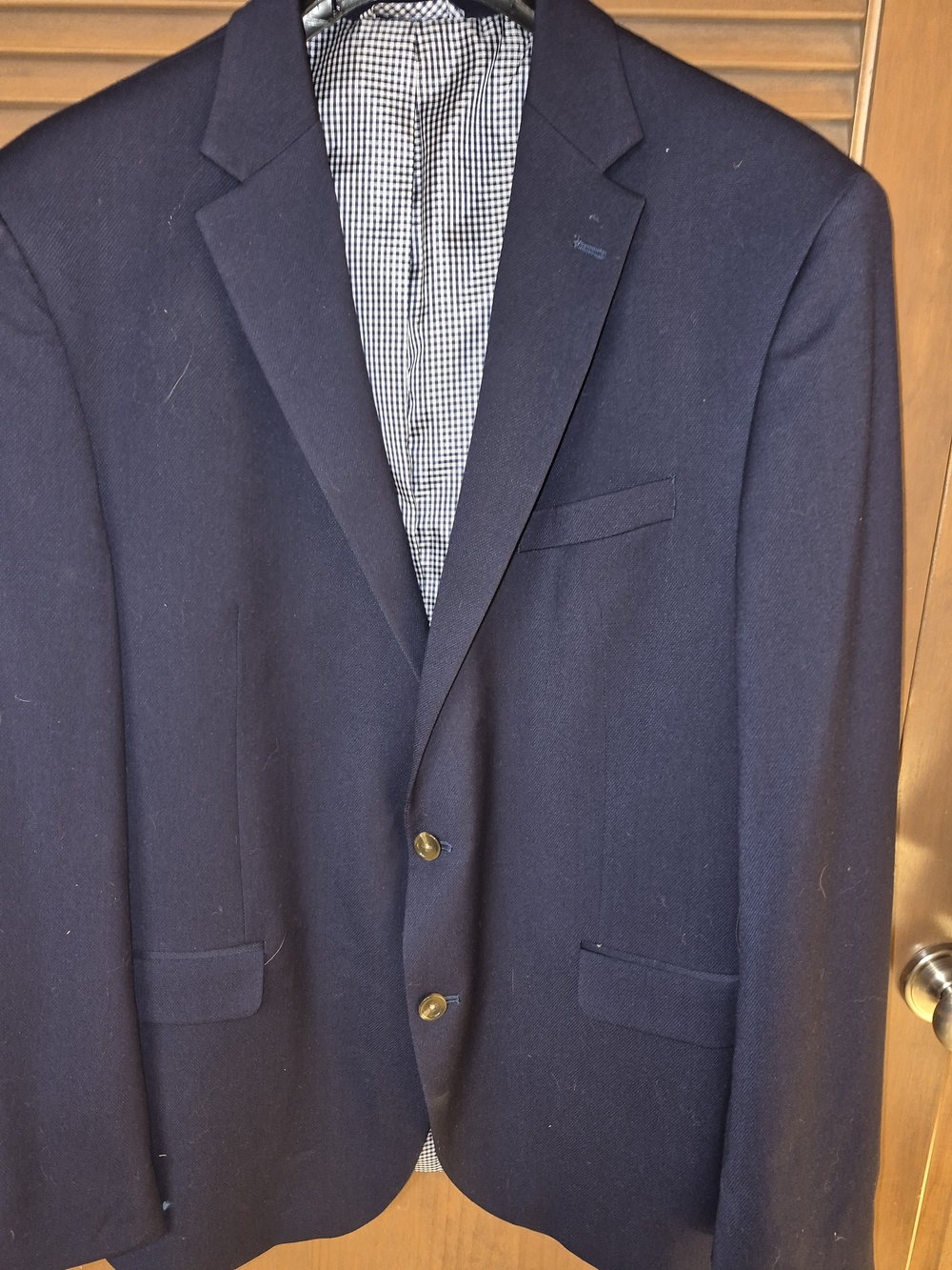 Navy Men's Sport Coat Blazer - Tailored Two-Button Jacket